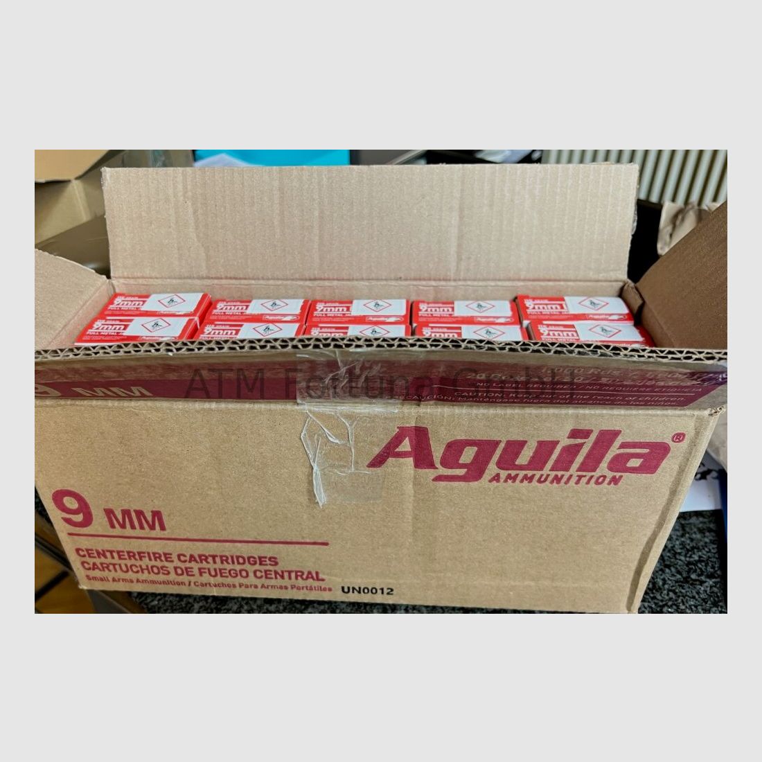 Águila 1000 piezas estándar 9mm Luger (9x19) FMJ 115 grs cartuchos para pistola