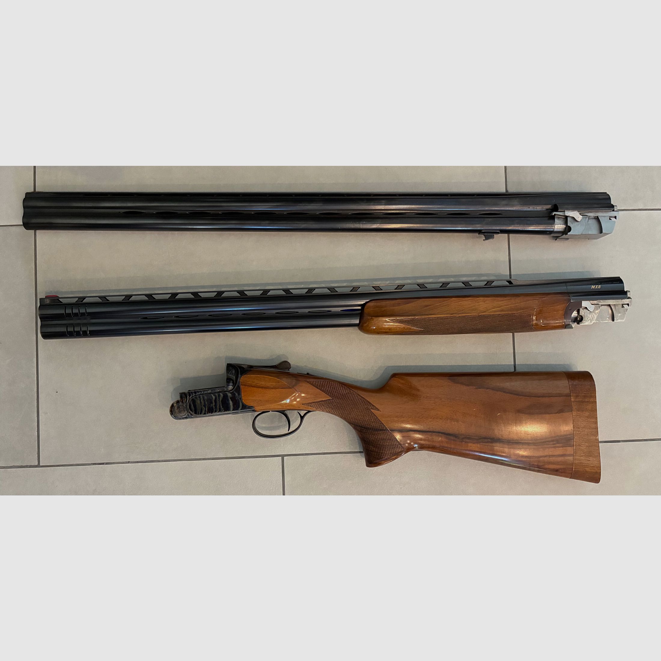 Perazzi MX8 Bockdoppelflinte 12/70 System buntgehärtet Skeet- und Jagdlauf