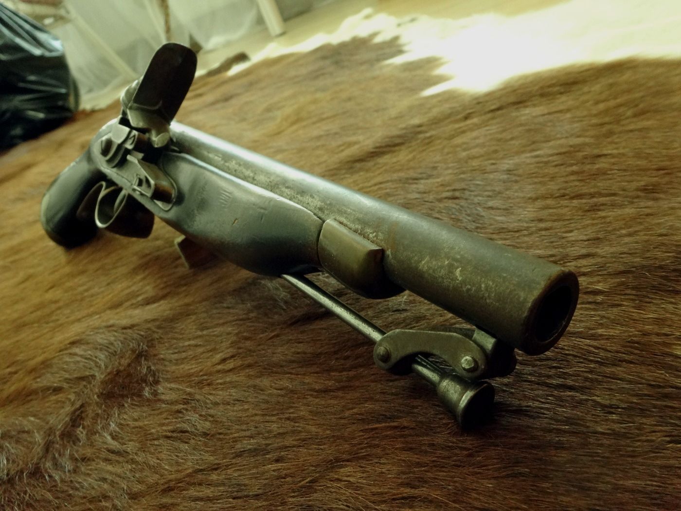 Antique flintlock pistol caliber .50