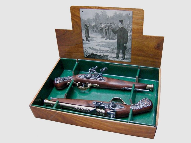 Engl. Duellierpistolen 18.Jhr.vermessingt