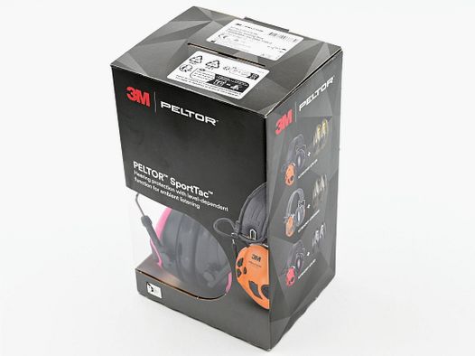 Gehörschutz Peltor 3M SportTac, Pink und Grün, SNR 26dB