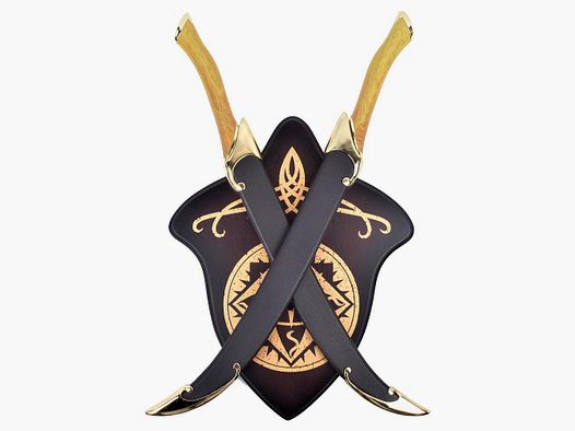 Elben Kampfmesser mit Wandhalterung
