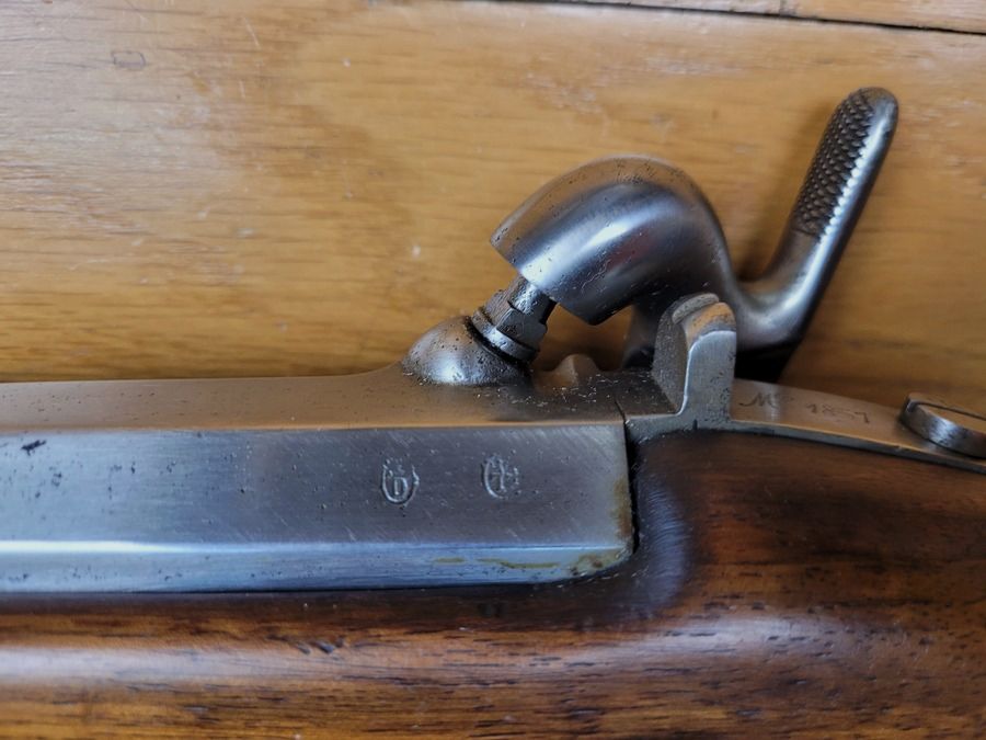 Sehr seltener Infanteriegewehr Modell 1857 – nicht umgebaut Tabatière – Kaiserliche Manufaktur Mutzig – schöne Stempel – TBE+, Bild 21 von 28