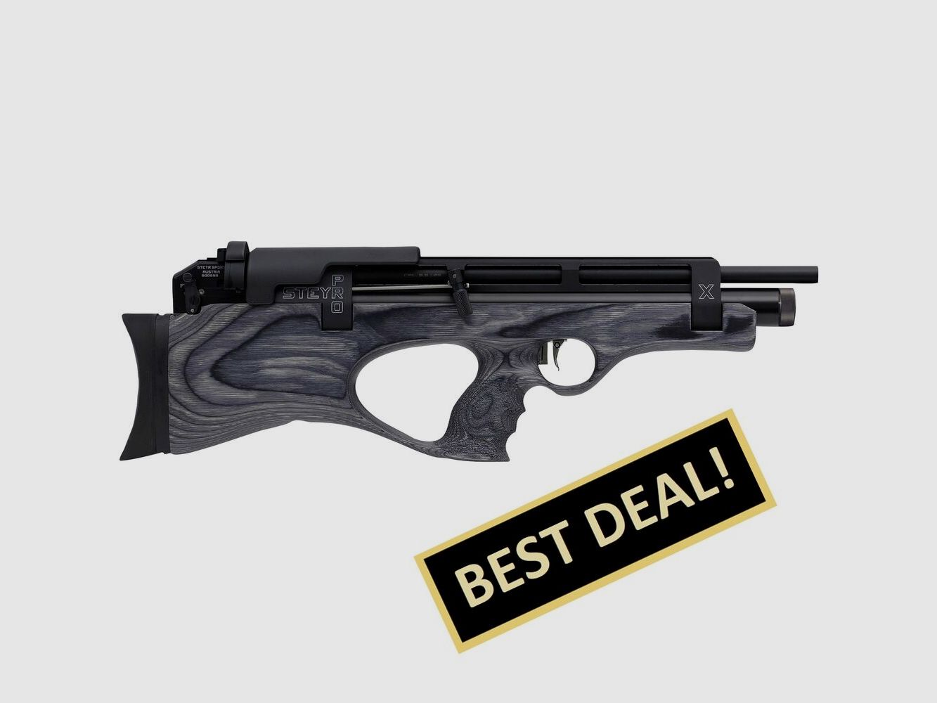 Fucile ad aria Steyr PRO X Scout con calcio in legno laminato