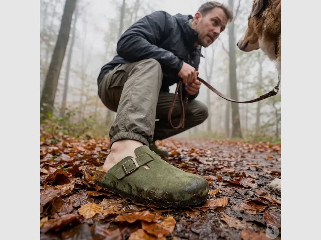 Sabot Ayoka Soube da uomo in pelle khaki, immagine 3 di 8