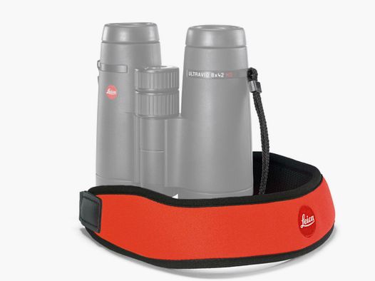 Leica neoprene binocular strap signal orange 42054
