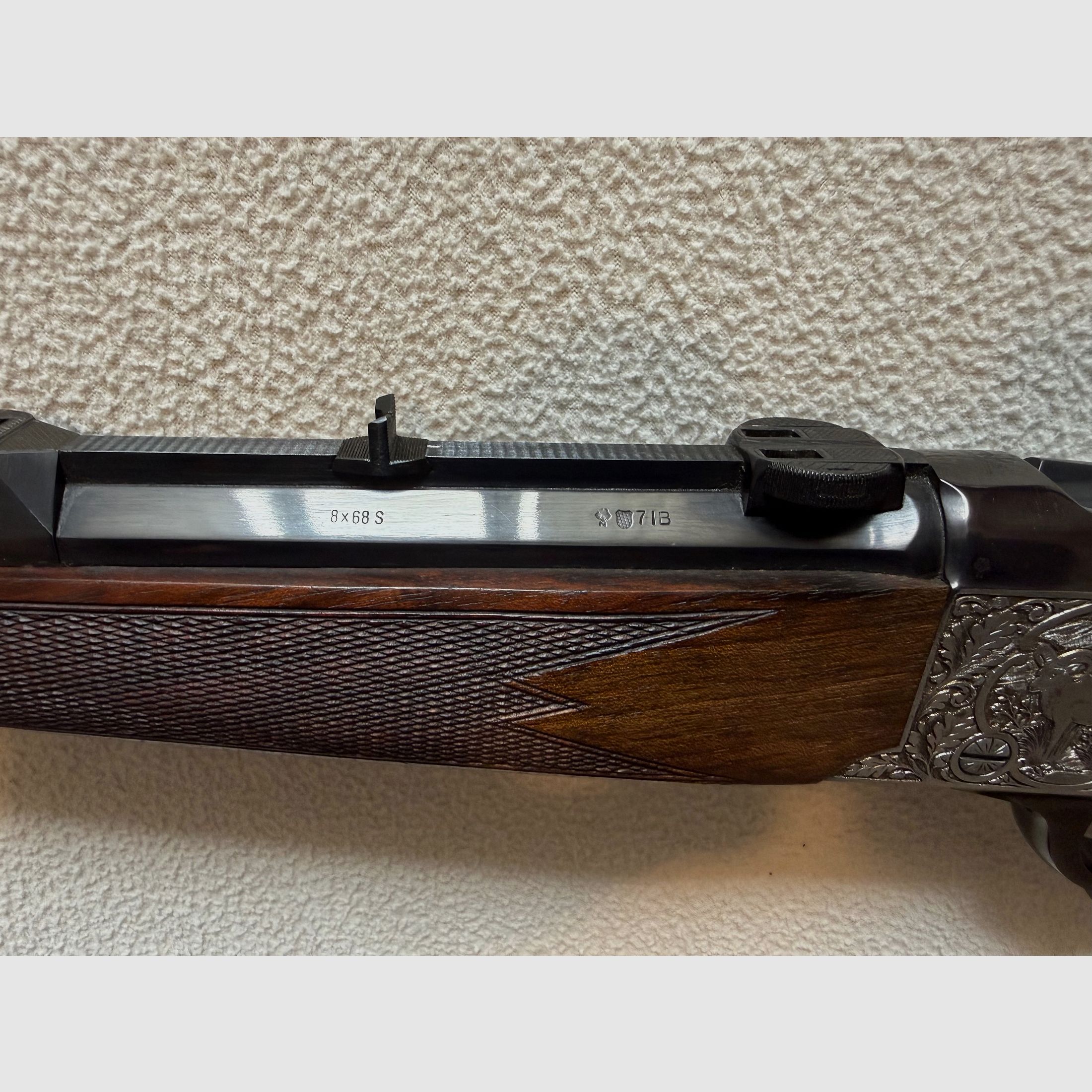 Heym Ruger Blockbüchse Nr. 1, HR 38 G de Luxe, 8 x 68 S