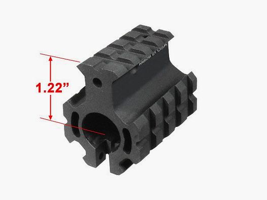 UTG PRO Picatinny rails AR-15 gasblok, hoog profiel