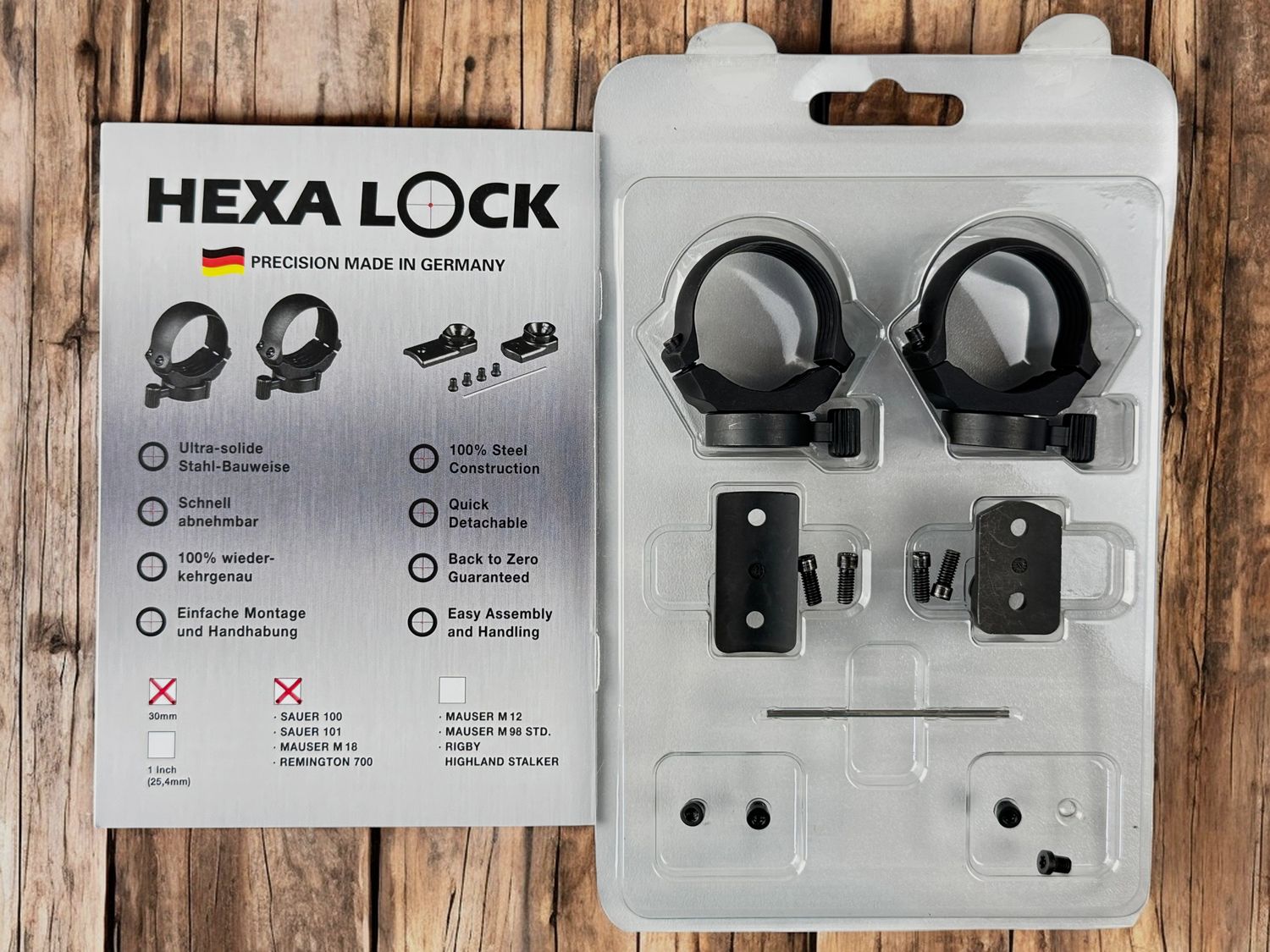 Mauser M18 Montage Hexa Lock 30mm
