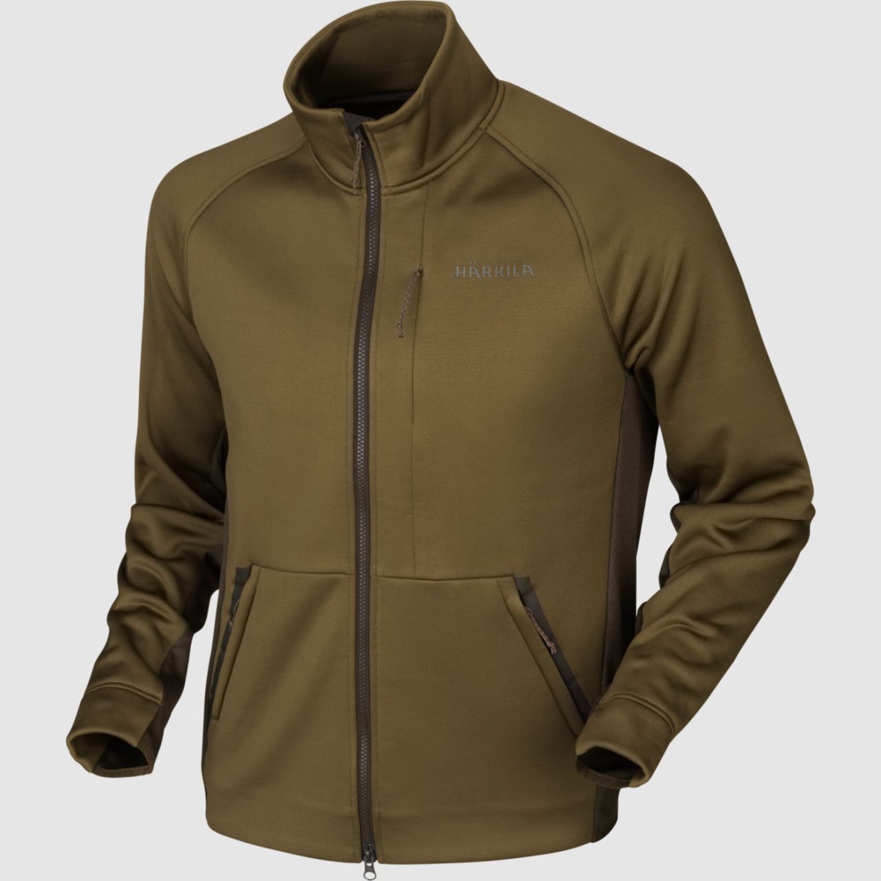 Härkila Borr Hybrid Fleecejacke Größe: S, Farbe: Dark olive/Willow green