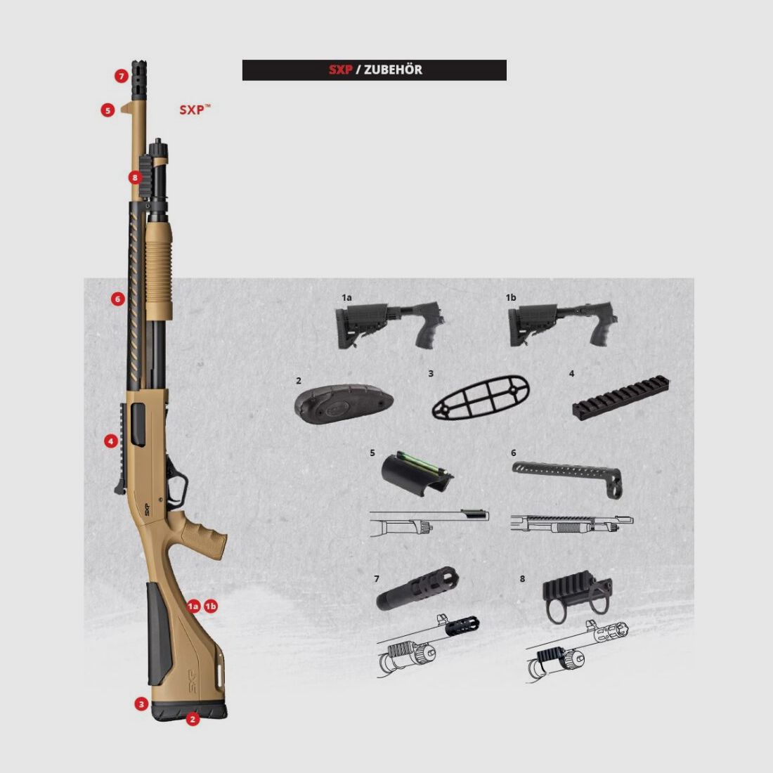 Spessore del pad di rinculo Winchester 7mm SX3 / SXR GR2 / MAXUS COMP / XBOLT
