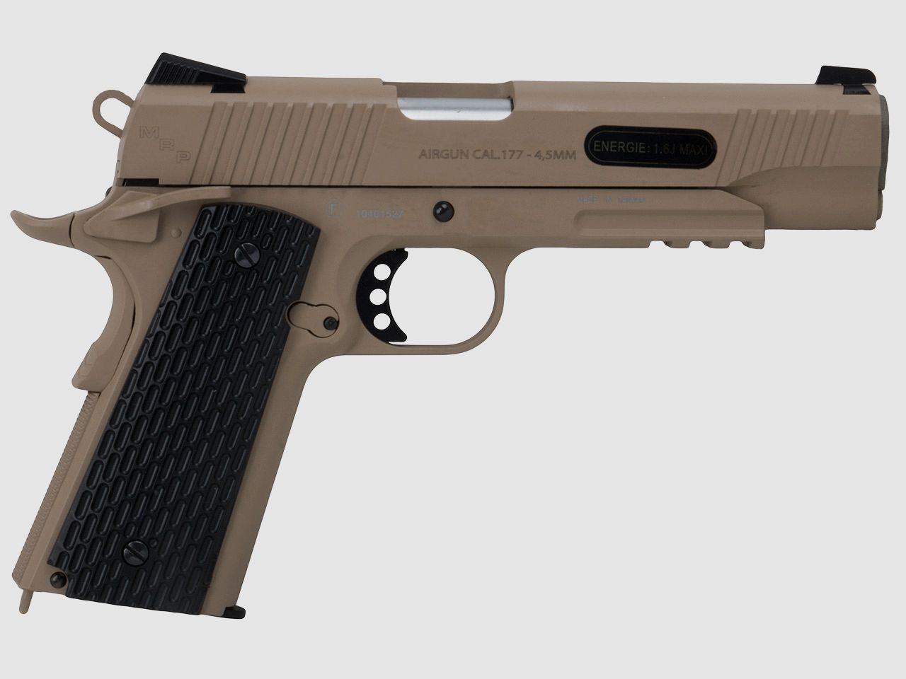 CO2 Pistole Swiss Arms P1911 Tan Blow Back Vollmetall Kaliber 4,5 mm BB (P18)