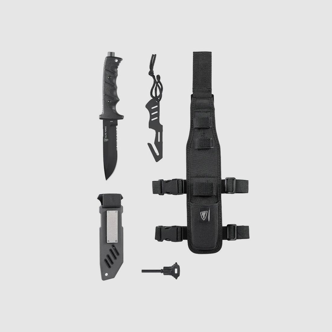 Outdoormesser Elite Force EF 703 Kit Stahl 440A KlingenlĂ¤nge 12,4 cm inklusive Multifunktionsscheide (P18)