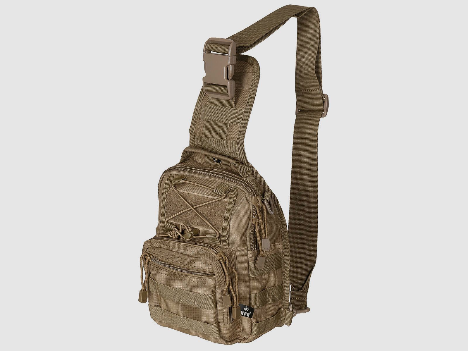 Shoulder Sling Bag, "MOLLE", coyote tan