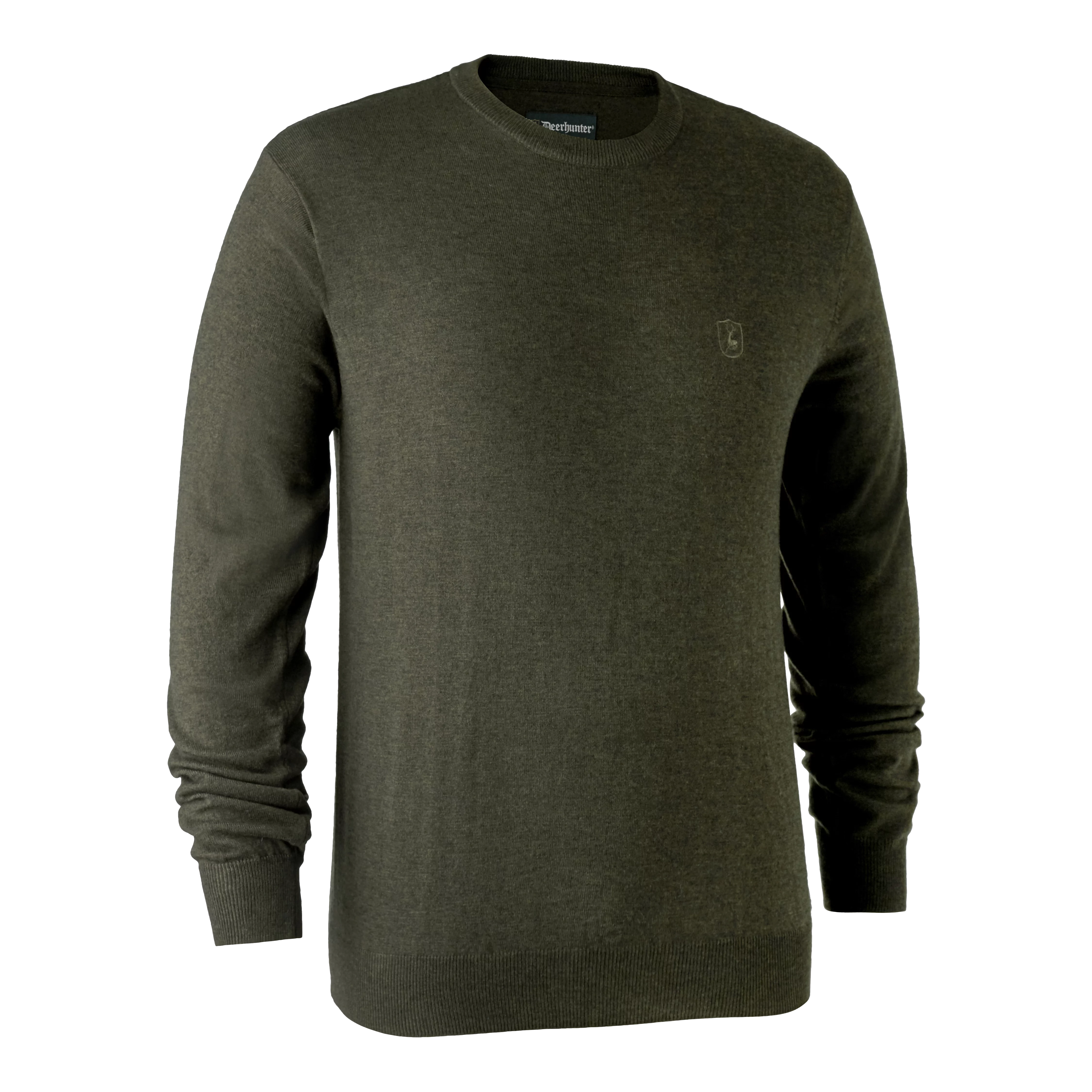 Kingston Pullover mit Rundhalsausschnitt - Green Melange, Bild 4 von 5