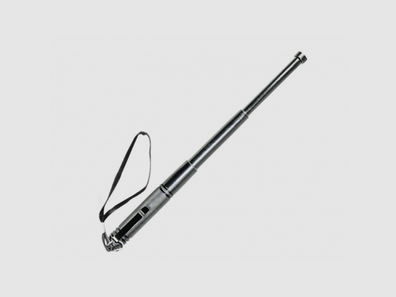 Teleskopschlagstock 13 Zoll in silber inkl. Clip und Handschlaufe (P18)
