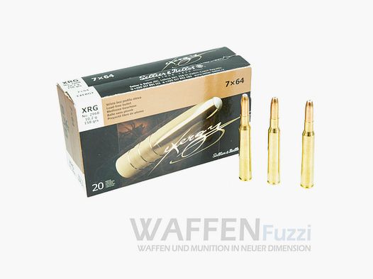S&B 7x64 eXergy XRG munitions de chasse sans plomb 158grs