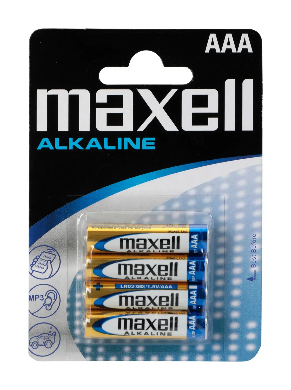 Lot of 4 Alkaline Batteries LR03 AAA, image 2 of 2