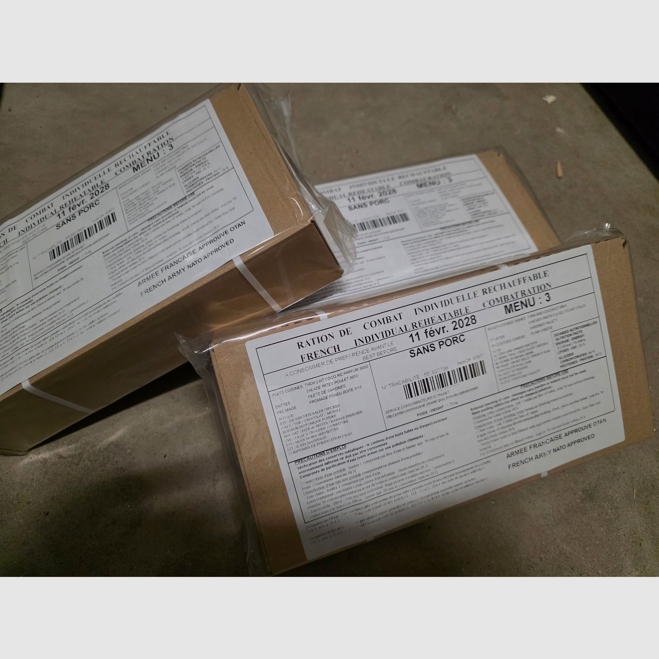 3 Emergency Goods Epa Original French Army New waterproof