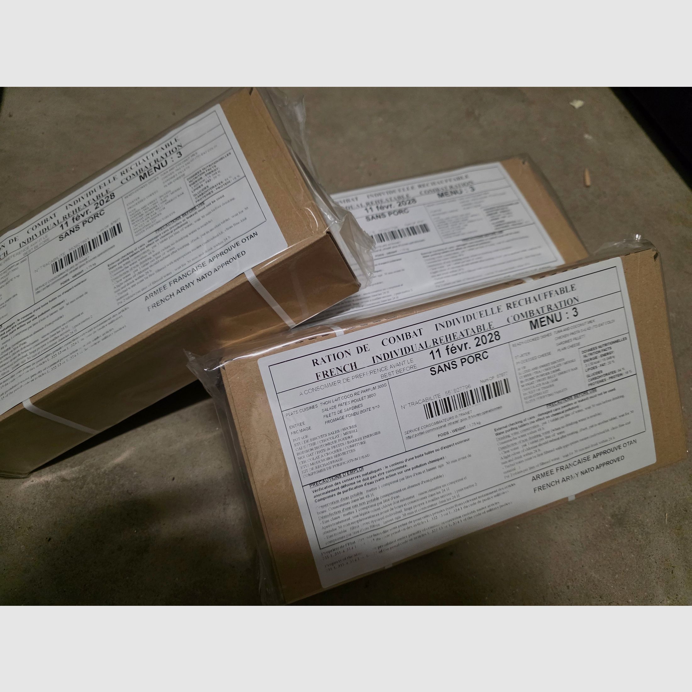 3 Notfall Güter Epa Original Französische Armee Neu wasser dicht