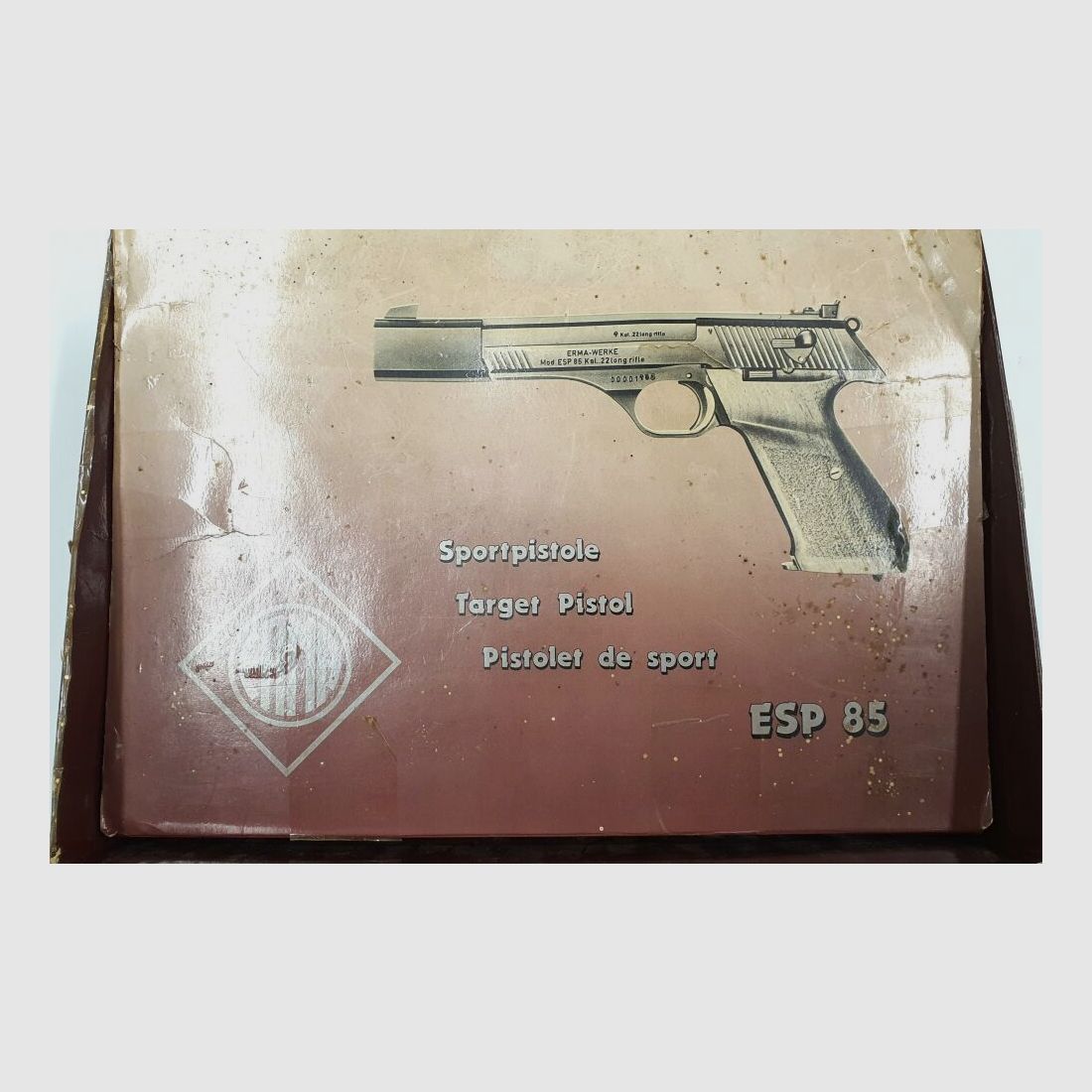 Pistole Erma Mod.ESP85A Inkl. Wechselsystem mit Zubehör