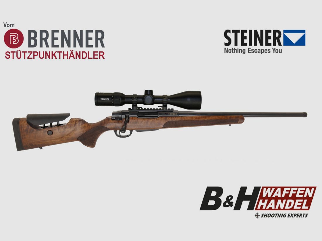 Brenner complete package: BR20 L.E. (walnut, adjustable buttstock / Limited Edition) with Steiner Ranger 3-12x56
