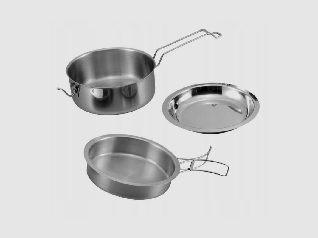 3-piece stainless steel mess kit Texar 148752-CKS-AC, image 2 of 2