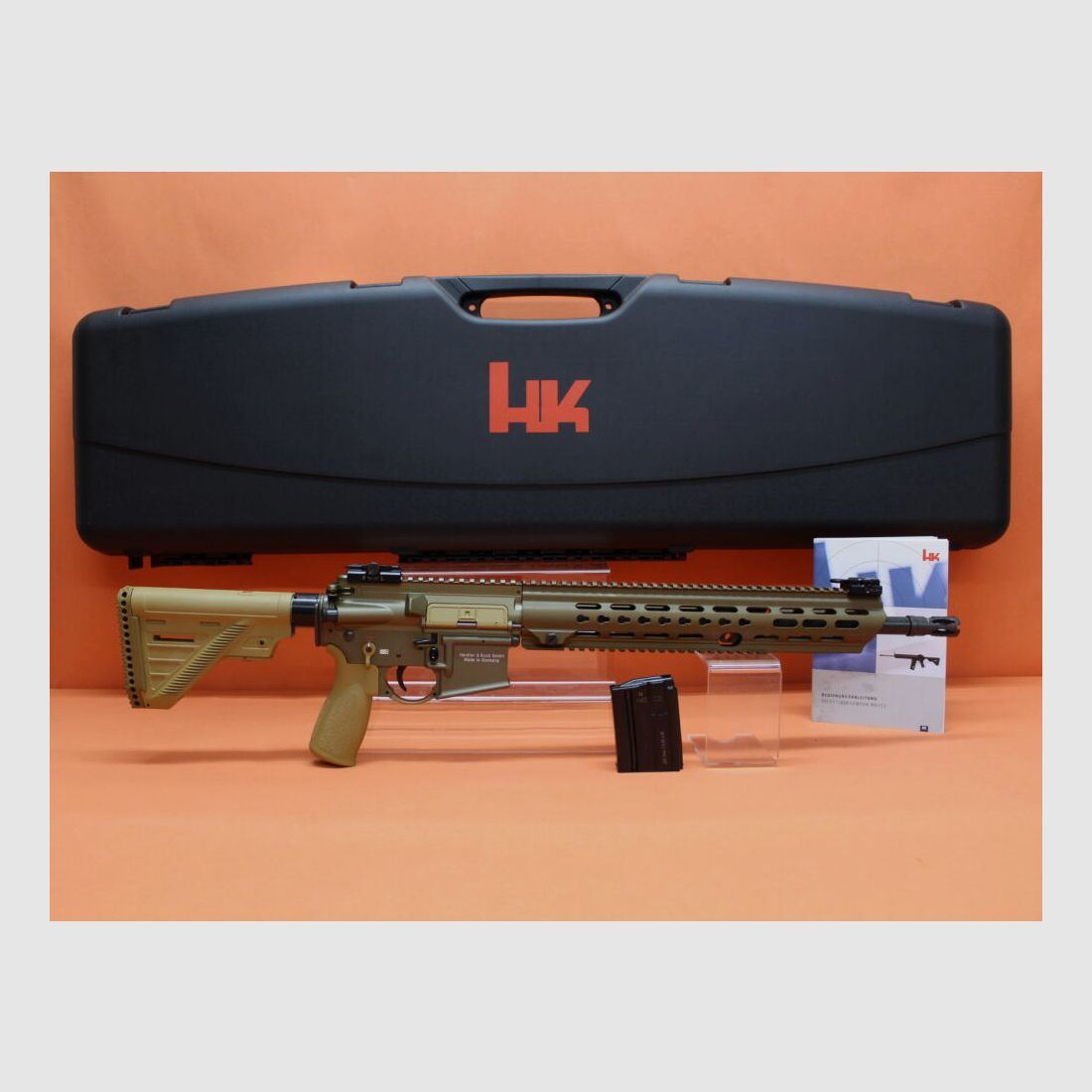 Heckler&Koch Ha.Büchse .223Rem Heckler&Koch/H&K MR223 A3 16,5" Lauf RAL8000 HKey L, Gas-Piston-System AR-15/HK416