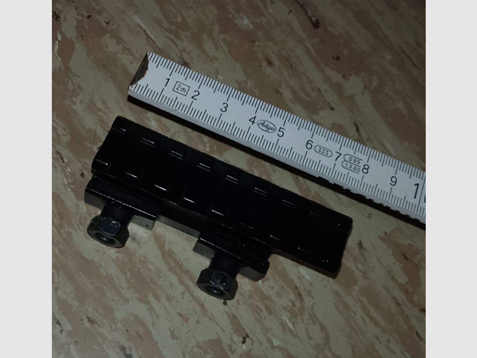 21mm Rail Picatinny Raiser erhöhung Montage Schiene 25mm hoch 80mm lang 