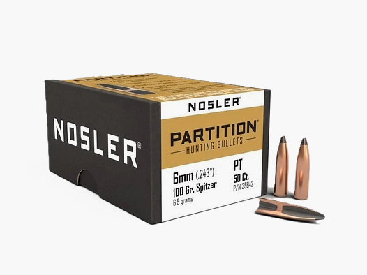 OGIVE NOSLER 6MM(243″) 100GR. PARTITION