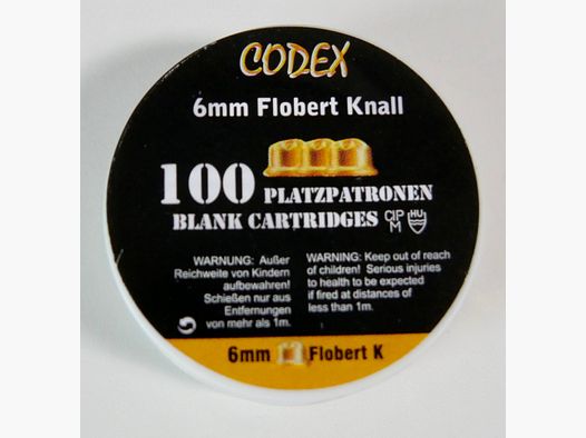 Kodex naboje Platzpatronen 6 mm Flobert .Knall 100 szt.