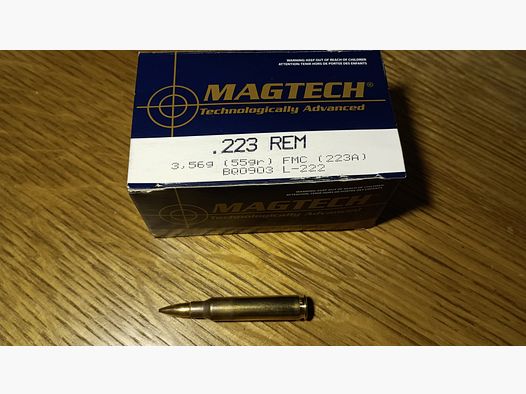 Patronen in .223 rem 3,56g (55gr) FMC