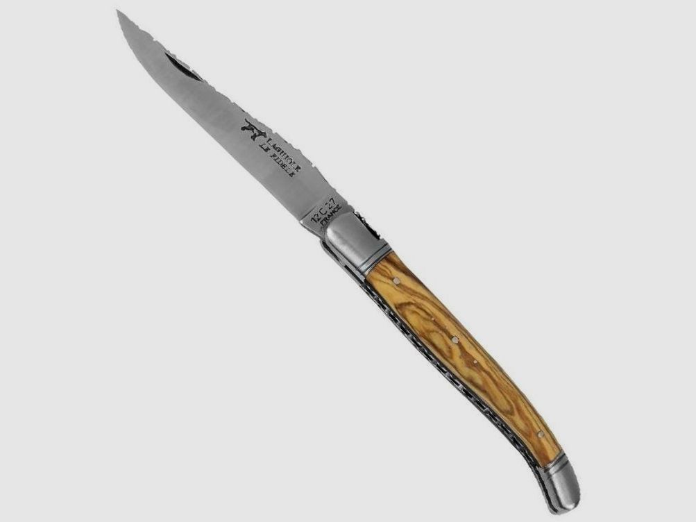Laguiole geschmiedetes Taschenmesser mit Olivenholzgriff
