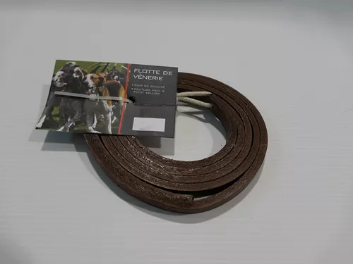 Flotte cuir plate 130cm pisteurs pour fouet de chasse