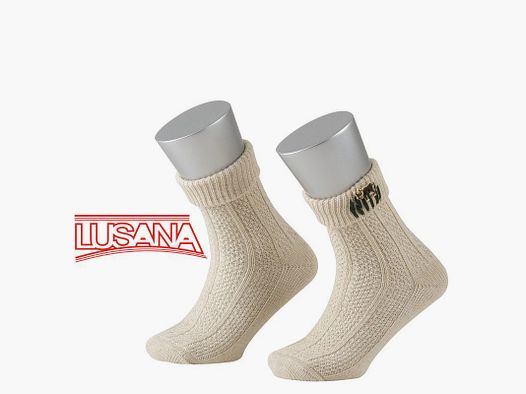 LUSANA Kinder Sommersocke mit Kuhknopf (75)