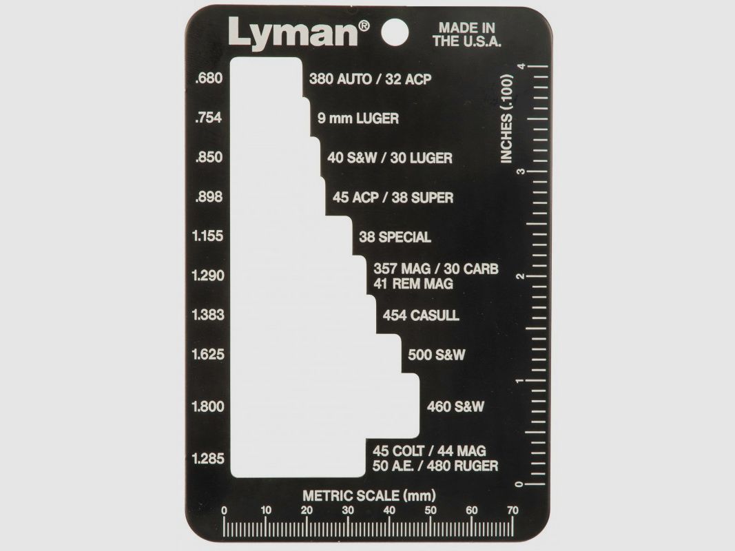 Calibreur de longueur de douille Lyman E-Zee pour pistolet et revolver