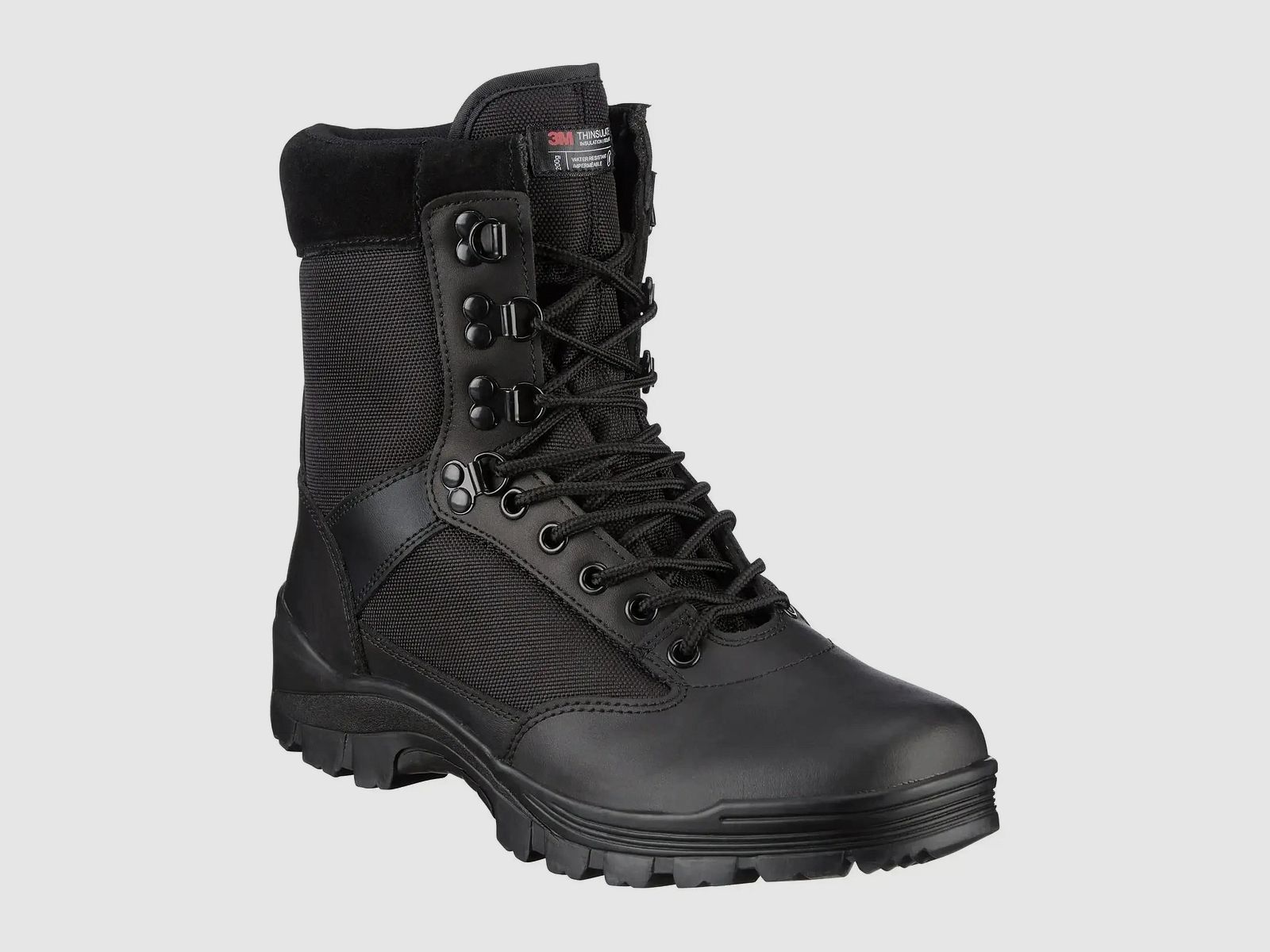 Mil-Tec Botas Tácticas con Cierre YKK - Negro / 40 Hombre
