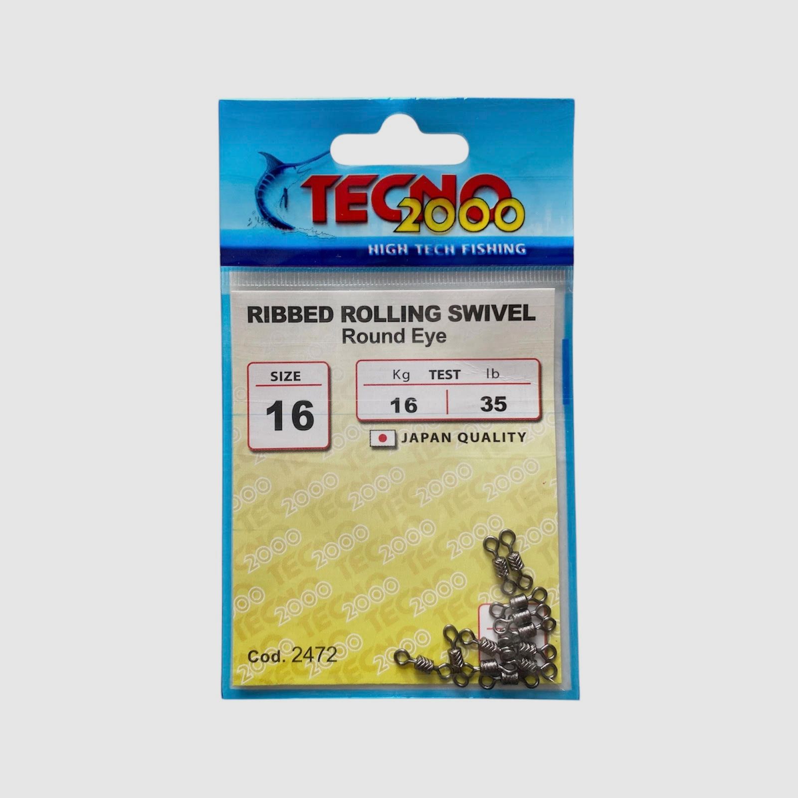 Girelle Ribbed Rolling Swivel Round Eye Maat 16 Tecno2000 (12)