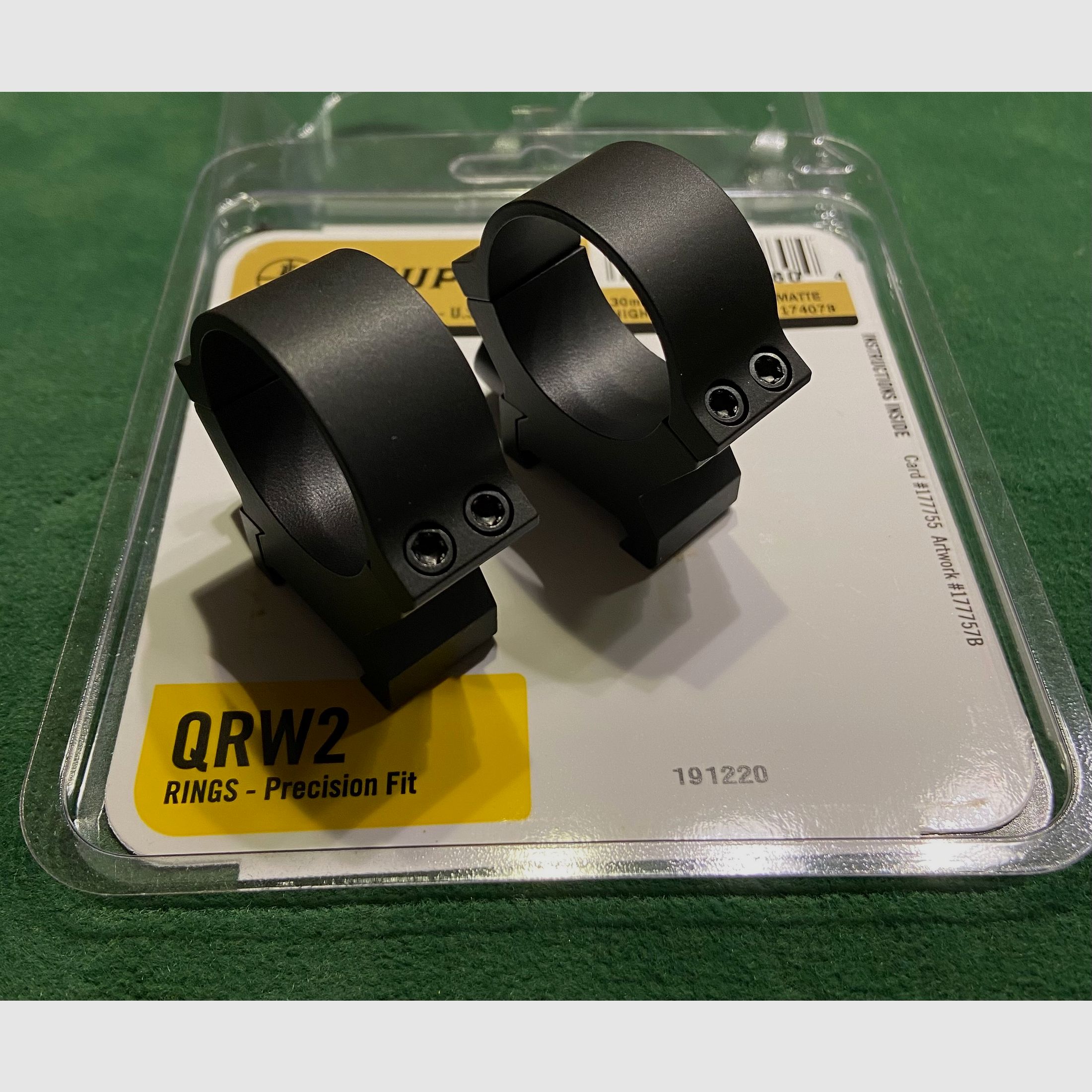 Leupold QRW2 Weaver RINGE 30mm High (H=12,18mm) mit Spannhebel, Stahl, Matt