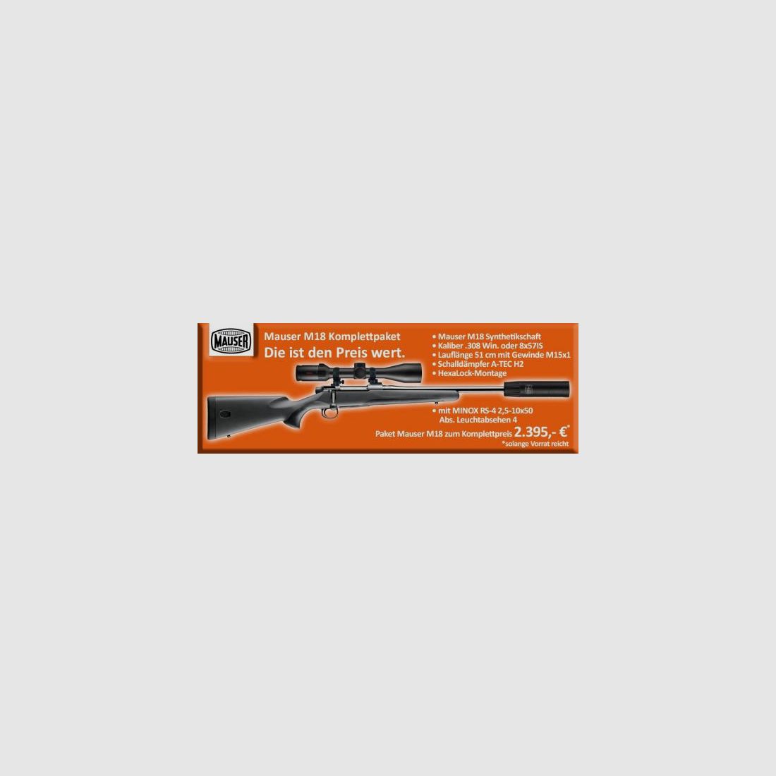Mauser M18 in .308 Komplettangebot