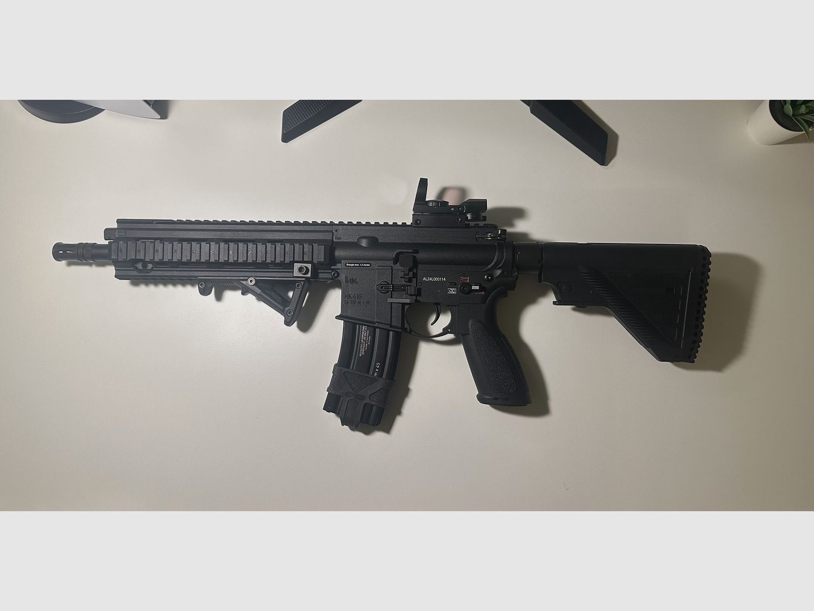 HK 416 Airsoft S-AEG SET! / 1.3 Joule / 1A condition / With warranty, original packaging and invoice / Ready to play