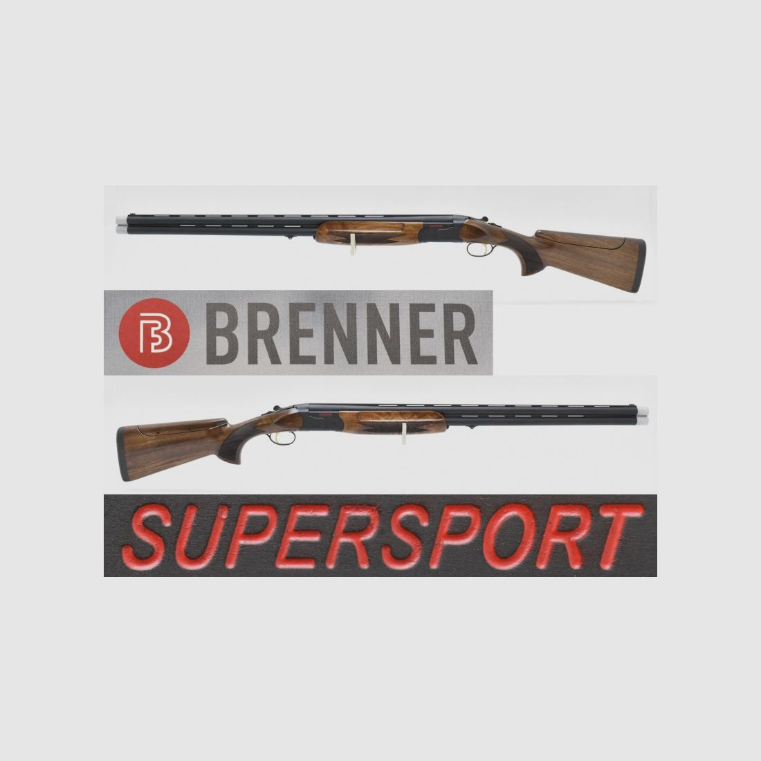 BRENNER BF20 " Supersport " Bockflinte / BDF Kal. 12/76 Mag. mit Wechselchokes, Einabzug & Ejektor