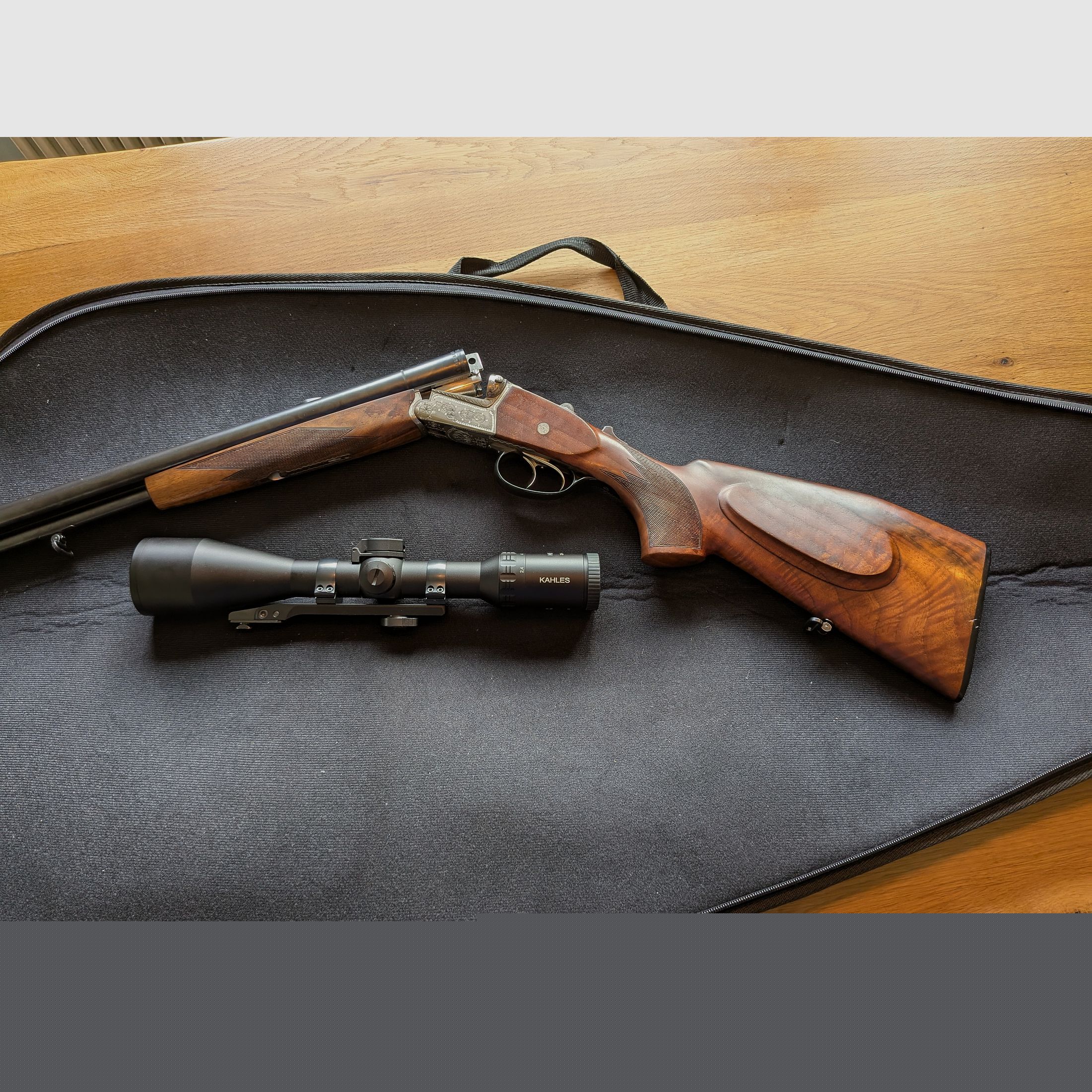 Krieghoff Trumpf (16/70, 16/70, 7x57R) & Kahles Helia 2,4-12x56i