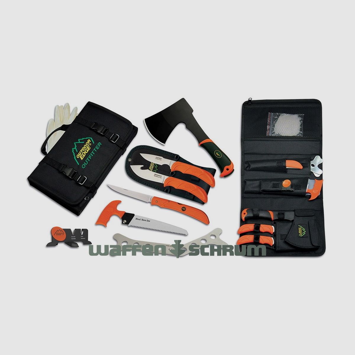 Outdoor Edge Aufbruchset / Skinner - Ausbeinmesser - Filetiermesser - Knochensäge - Axt
