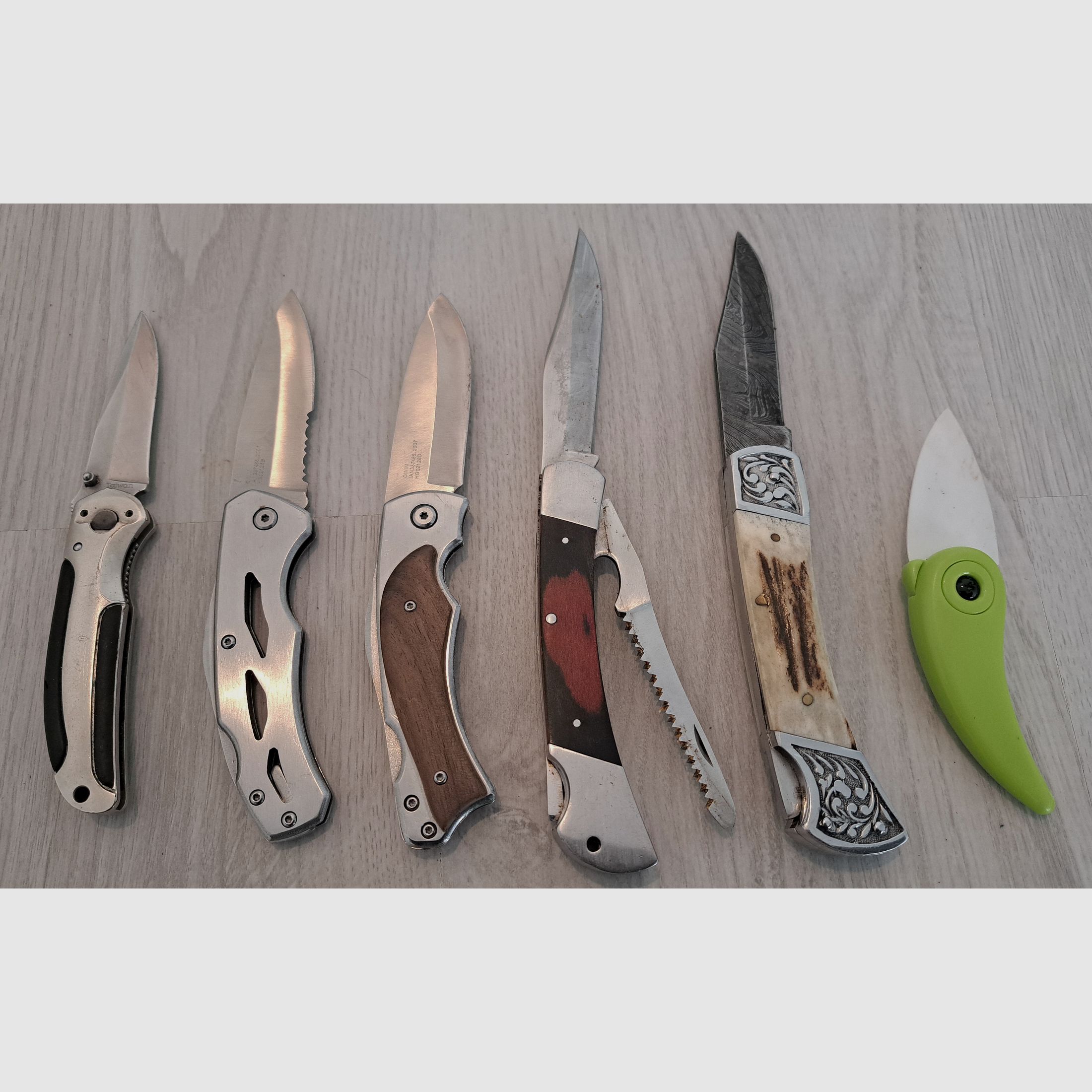 6 Klappmesser Konvolut