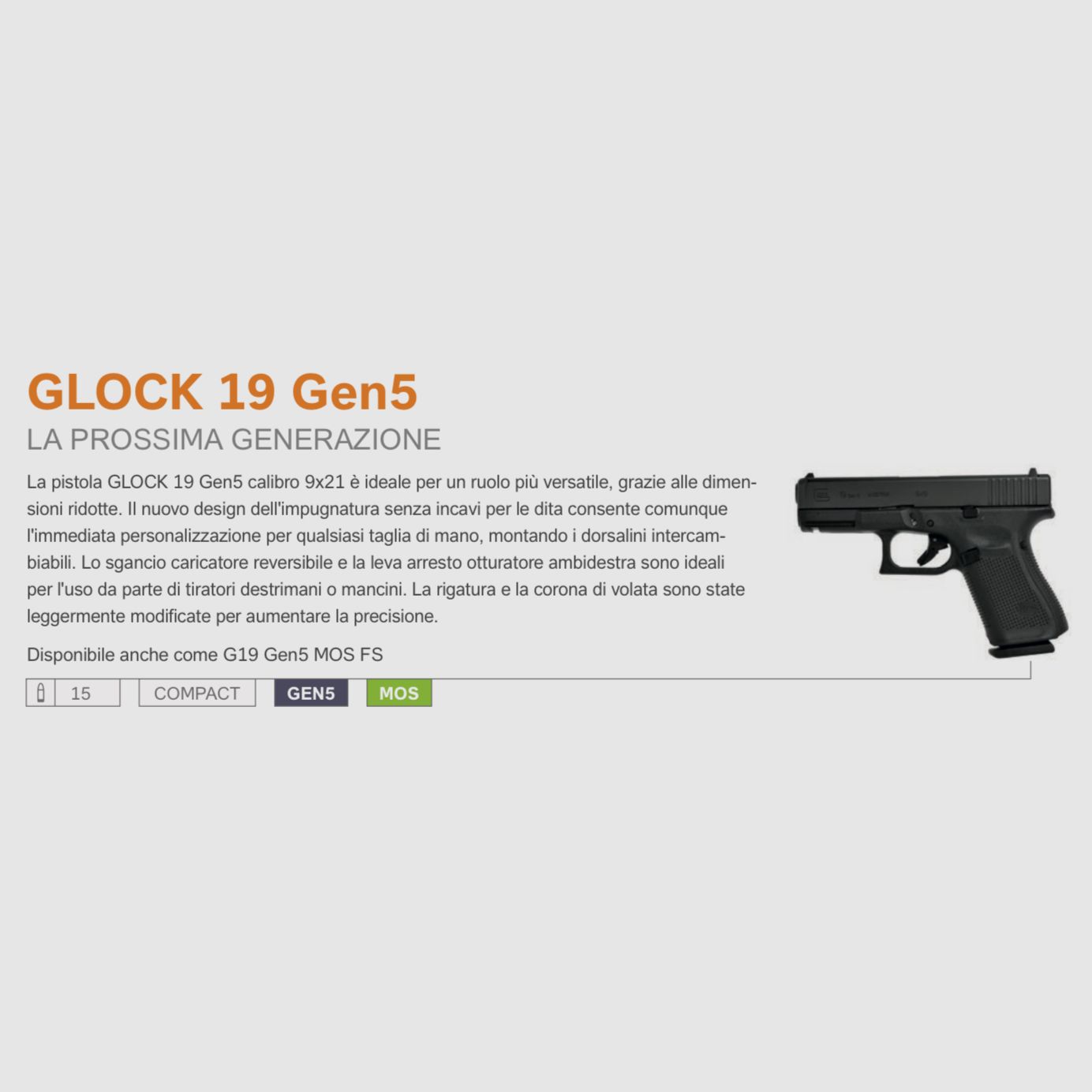 GLOCK / PISTOLE SEMIAUTO / TUTTI I MODELLI, immagine 8 di 30