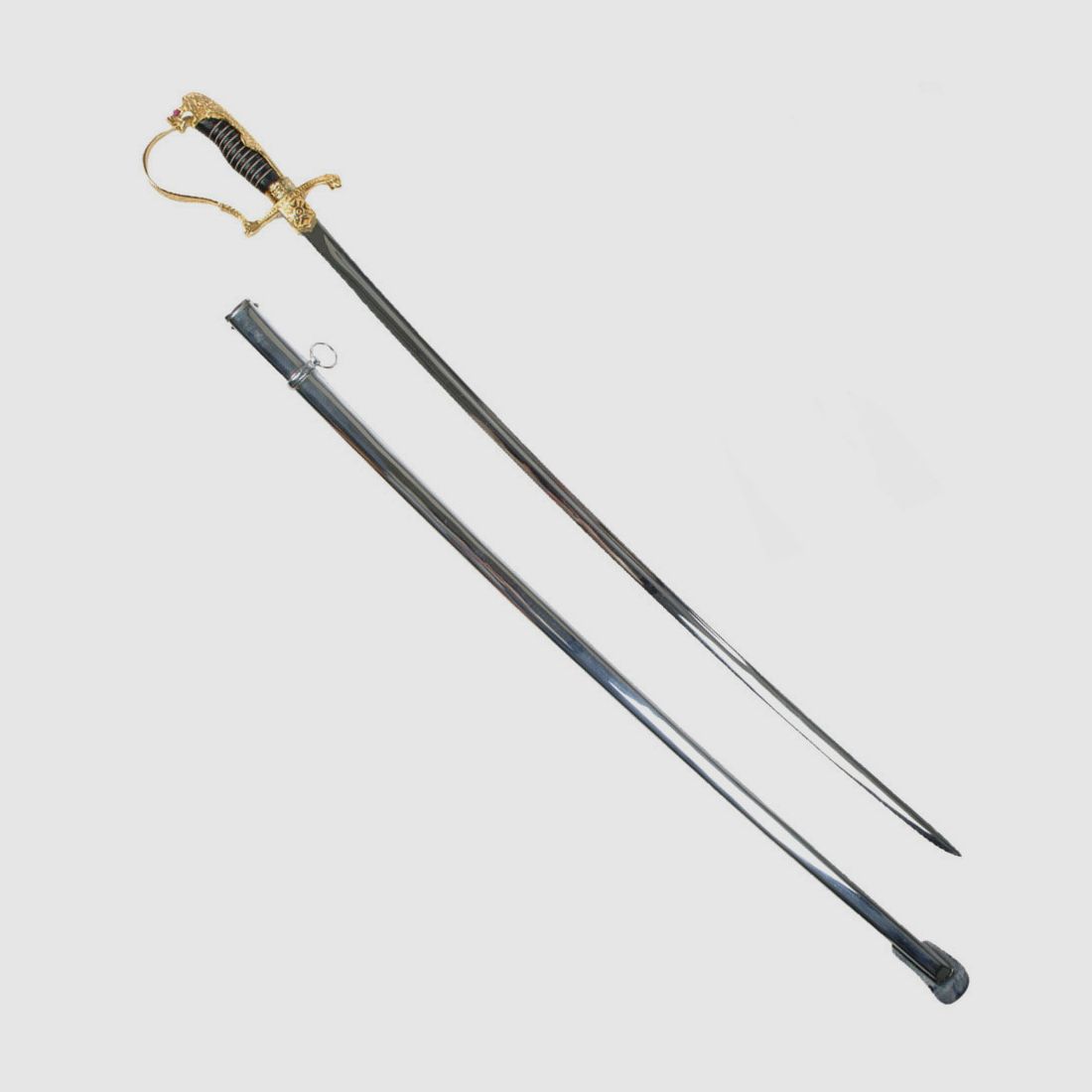 Saber tedesco a testa di leone con lama curva