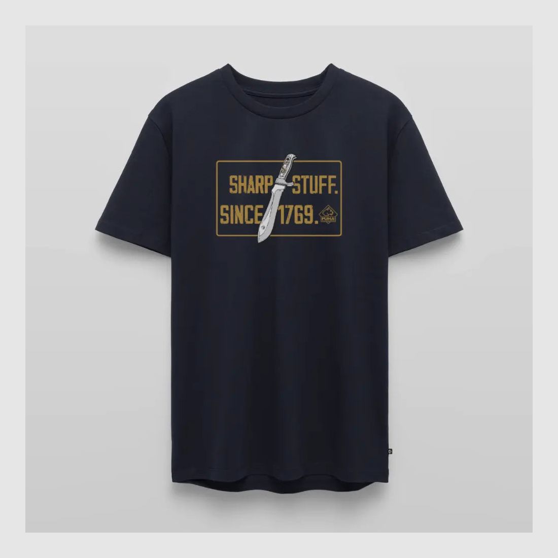 PUMA Męska Premium Koszulka "Sharp stuff since 1769 Gold"
