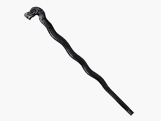 Dragon black walking stick