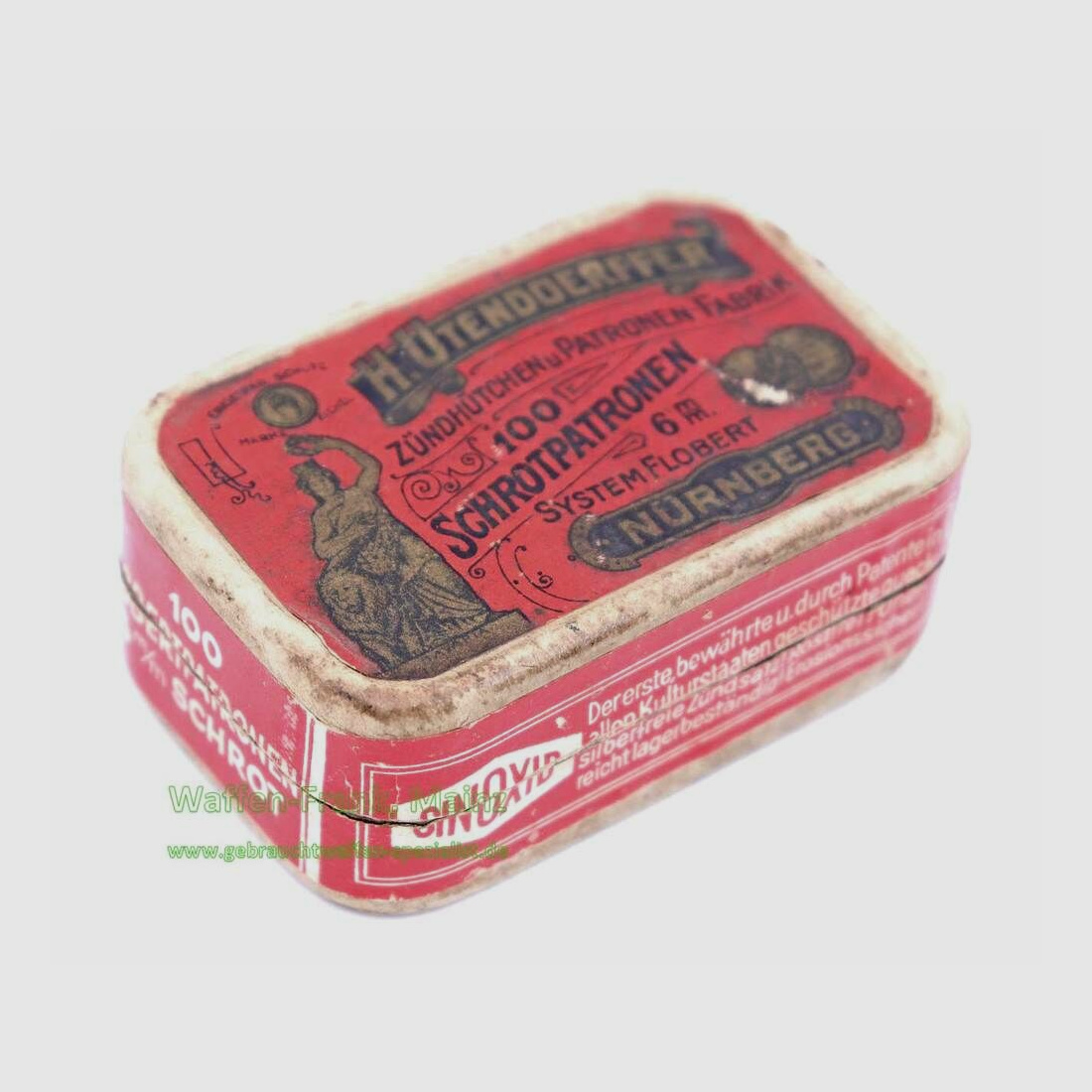 H. Utendoerffer, Nürnberg Original Flobert-Pappdose